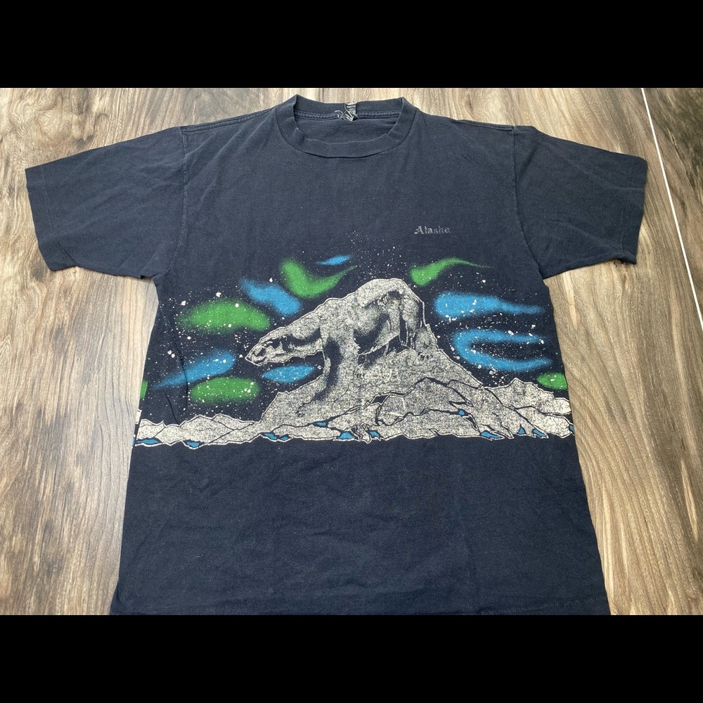 VTG Alaska bear double sided single stitch XL